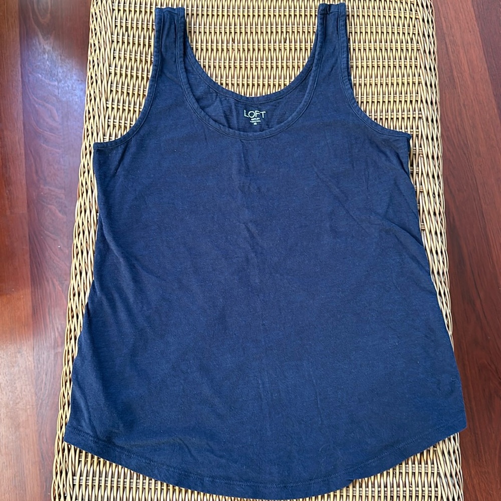 XS blue tank top - lightweight - LOFT Outlet